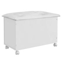 Baú Organizador Elô com Tampo Basculante Estofadado e Rodízios - Móveis Peroba