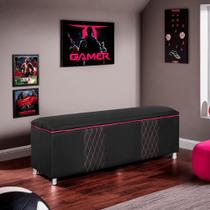 Baú Organizador Fighter Para Quarto Gamer 140cm material sintético Baú Organizador Fighter Para Quarto Gamer 140cm material sintético