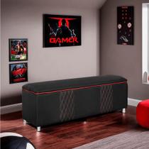 Baú Organizador Fighter Para Quarto Gamer 140cm material sintético Baú Organizador Fighter Para Quarto Gamer 140cm material sintético