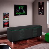 Baú Organizador Fighter Para Quarto Gamer 140cm material sintético Baú Organizador Fighter Para Quarto Gamer 140cm material sintético