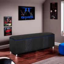 Baú Organizador Fighter Para Quarto Gamer 140cm material sintético