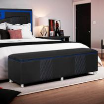 Baú Organizador Fighter Para Quarto Gamer 160cm material sintético