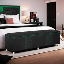 Baú Organizador Fighter Para Quarto Gamer 160cm material sintético