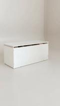 Baú Organizador Infantil MDF Branco 92cm