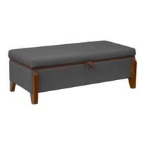 Baú Organizador Puff Bali 160 cm Bouclé Para Quarto e Sala