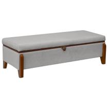 Baú Organizador Puff Bali 195 cm Bouclé Para Quarto e Sala
