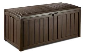 Bau Para Jardim 130 Litros 122X54X58 Cm Resina - Marrom Bau Para Jardim 130 Litros 122X54X58 Cm Resina - Marrom