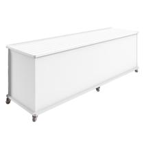 Baú para Quarto com Rodizios Samir Branco Baú para Quarto com Rodizios Samir Branco