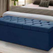 Baú Para Quarto Pé de Cama Box King Size Madeira Estofado