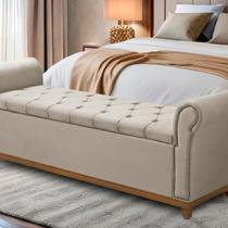 Baú Para Quarto Pé de Cama Box King Size Madeira Grécia