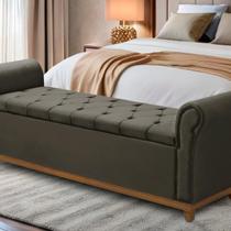 Baú Para Quarto Pé de Cama Box King Size Madeira Grécia