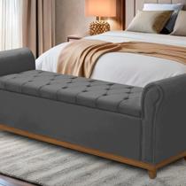 Baú Para Quarto Pé de Cama Box King Size Madeira Grécia