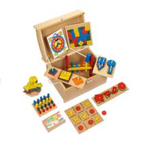 Baú pedagógico com10 brinquedos - Zaramela brinquedos