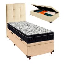 Bau Perola Com Colchão Solteiro Airtech150 Ortobom e Cabeceira Bau Perola Com Colchão Solteiro Airtech150 Ortobom e Cabeceira