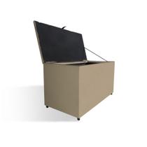 Baú Puff Caixa Organizadora 35x50x30cm - Bege Claro Baú Puff Caixa Organizadora 35x50x30cm - Bege Claro