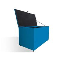 Baú Puff Caixa Organizadora - Madeira e Tecido - 35x50x30cm Baú Puff Caixa Organizadora - Madeira e Tecido - 35x50x30cm