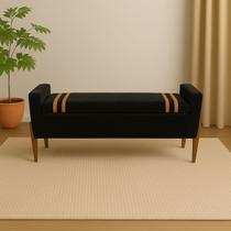 Baú Puff Estofado Cama Solteiro 90cm Para Quarto Sala Calçadeira Organizador Guarda Objetos com Tecido Veludo Envio Já Supreme