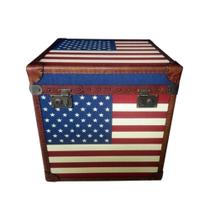 Bau Quadrado Design Classico Estados Unidos Com Trava