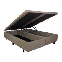 Bau Queen Bipartido material sintético Bege 158x198 Blindado