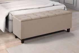 Baú Recamier Bali Estofado Para Cama Casal 130cm Quarto Sala Organizador