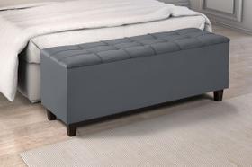 Baú Recamier Bali Estofado Para Cama Casal 130cm Quarto Sala Organizador