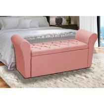 Baú Recamier Para Cama Box Quarto Madeira Estofado Solteiro