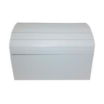 Baú Ripado Tamanho G 27cm Mdf Madeira Pintado