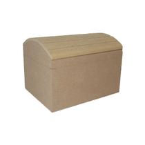 Baú Ripado Tamanho P 20cm Mdf Madeira