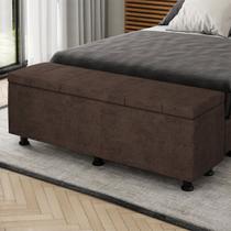 Baú Sapateira Estofada Casal 140 cm Venus Veludo - SkyBox