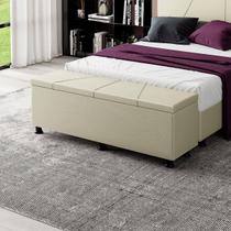 Baú Sapateira Estofada King Size Júpiter material sintético - SkyBox