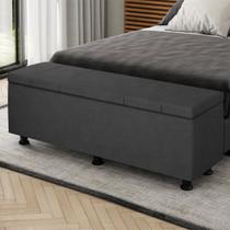 Baú Sapateira Estofada Queen Size 160 cm Venus Veludo - SkyBox