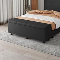Baú Sapateira Estofada Queen Size Marte material sintético - SkyBox Baú Sapateira Estofada Queen Size Marte material sintético - SkyBox
