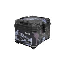 Baú Superior Scam Keyless 45L Preto Fosco Com Senha