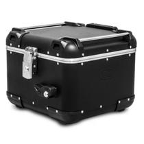 Baú Traseiro Alumínios Preto Ushuaia Scam 43L Com Base