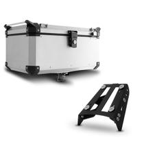 Bauleto traseiro 56 l + bagageiro de chapa super adventure bros 150/160 / xre 300 Bauleto traseiro 56 l + bagageiro de chapa super adventure bros 150/160 / xre 300