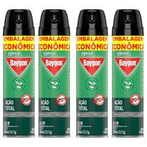 Baygon Inseticida Ação Total 360ml Alta Proteção Kit Com 4