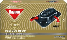 Baygon Inseticida Isca Mata Baratas caixa com 6 unidades