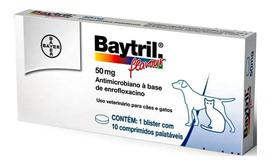 Baytril Flavour 50mg C/ 10 Comprimidos