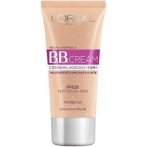 BB Cream Loreal Paris Creme Milagroso 5 em 1 FPS 20 Base Morena 30ml Oil-Free Todos tipos de pele Correção Imediata - L'Oréal Paris