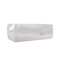 BBC Clear Long Plastic Cake Box com inserções brancas para rolo suíço, 5 conjuntos, 11 (L) "X4 (W) "X3.7 (H)"