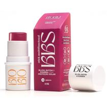 BBS 3x1 BIOBIO Blush Batom E Sombra Stick - Ácido Hialurônico & FPS63 cor Amora