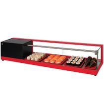 BC-VFRS1500 - Vitrine Refrigerada Sushi Beta 1,50m Vermelha - 127V - Omega