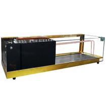 BC-VFRS900 - Vitrine Refrigerada Sushi Beta 90cm Dourada - 127V - Omega BC-VFRS900 - Vitrine Refrigerada Sushi Beta 90cm Dourada - 127V - Omega