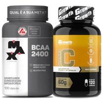 Bcaa 100 Caps Max Titanium + Vitamina C 120 Caps Growth