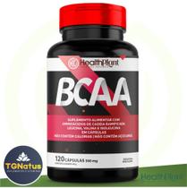 BCAA 120 caps 500mg Leucina Valina Isoleucina B6 - HealthPlant
