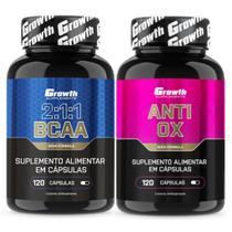 Bcaa 120 Caps + Anti-Ox Antioxidante 120 Caps Growth