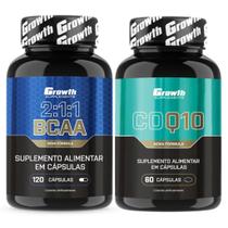 Bcaa 120 Caps + Coenzima Q10 60 Caps Growth Supplements