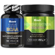 Bcaa 120 Caps + Creatina Pura 250g Monohidratada Growth