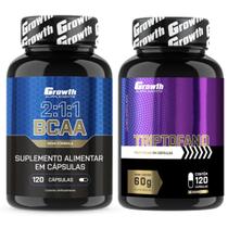 Bcaa 120 Caps + Triptofano 120 Caps Growth Supplements