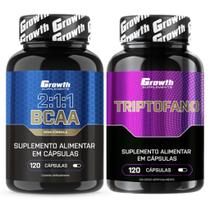 Bcaa 120 Caps + Triptofano 120 Caps Growth Supplements Bcaa 120 Caps + Triptofano 120 Caps Growth Supplements